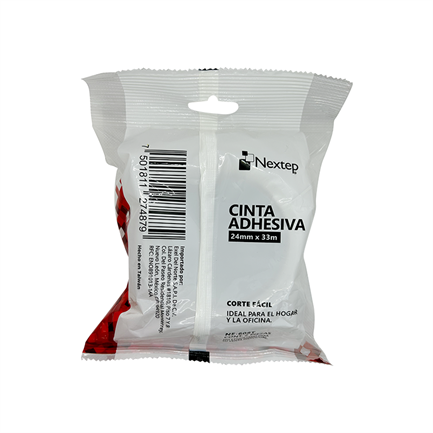Cinta Adhesiva Nextep Corte Facil 24mm x 33mts Bolsa c/2 Piezas - vista 2