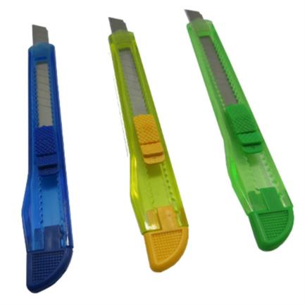 Cutter Plastico Ergonomico Nextep Chico Navaja 9mm Caja Con 12 - vista 2