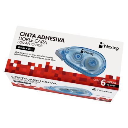 Dispensador De Cinta Adhesiva Doble Cara Nextep 6mm x 8m c/6 Piezas - vista 4