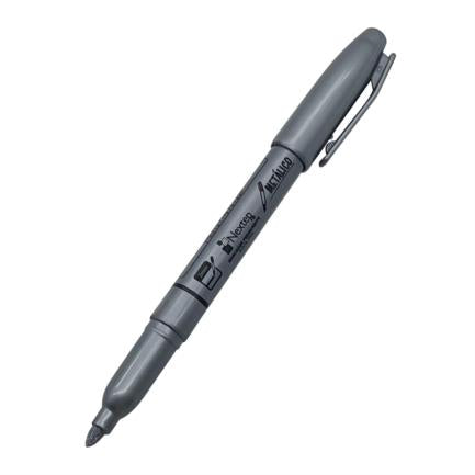 Marcador Nextep Permanente Punta Fina 2mm Plata C/12 - vista 2