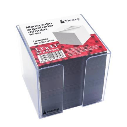 Memo Cubo Nextep Organizador de Notas 3.3x3.3" Paquete C/800 Notas