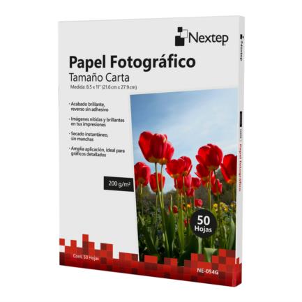 Papel Fotografico Nextep Tamaño Carta 50 Hojas Acabado Brillante 200gr - vista 2
