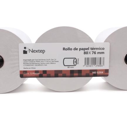 Rollo de Papel Nextep Termico 80X76 MM C/5 - vista 4