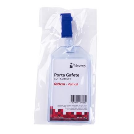 Porta Gafete Plastico Flexible Vertical Nextep 6x9cm con Caiman C/12 - vista 2