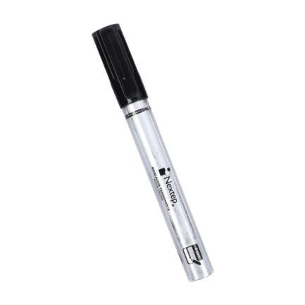 Marcador Nextep Permanente Cuerpo Aluminio Punta Gruesa Cincel 4mm Negro C/6 - vista 2
