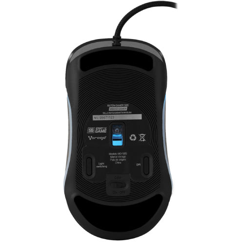 MOUSE VORAGO START THE GAME MO-505 ALAMBRICO RGB NEON HASTA 7.200 DPIS USB TRASPARENTE