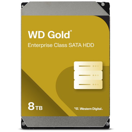 Disco Duro Interno WD Gold 8TB 3.5 SATA3 6GB/S 256MB 7200RPM 24X7 HotPlug NAS DVR NVR Server Datacenter