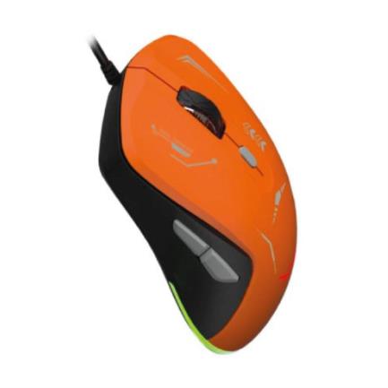 Mouse Gamer XZ-401 RGB 7200 Dpi 6 botones Conexion USB 1.5m Gris-Naranja