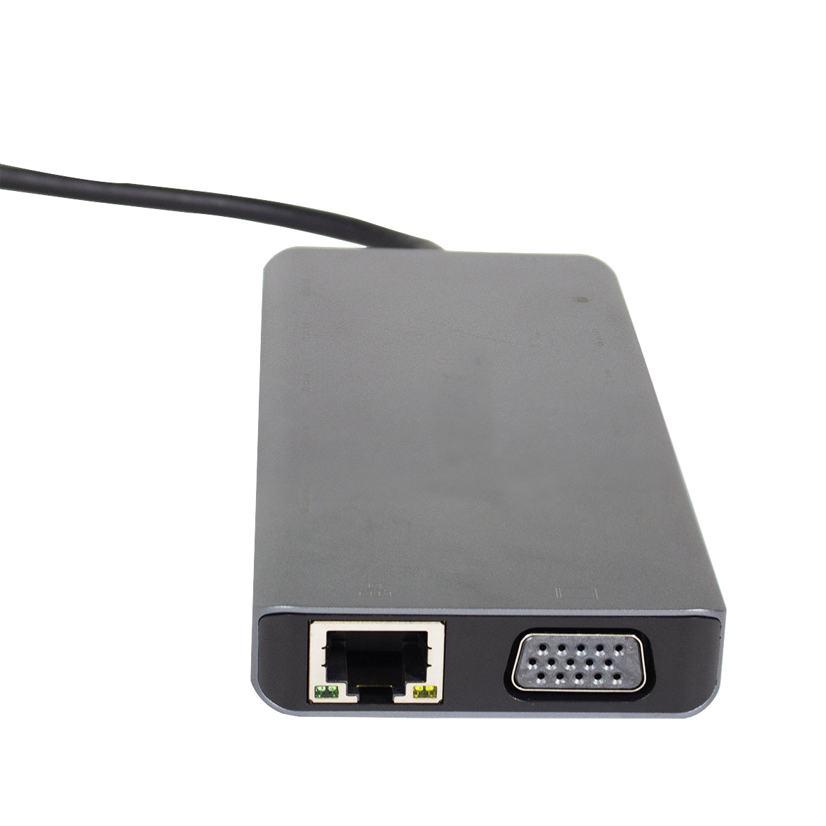 Hub TechZone Silvery 1A Docking Station Bulk 13en1 con Alta Velocidad Miltipuerto HDMI 4K Incluye Adaptador de CA/CC