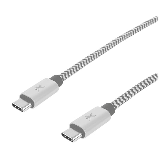 Cable USB Perfect Choice Tipo C a Tipo C Trenzado 1m Color Gris