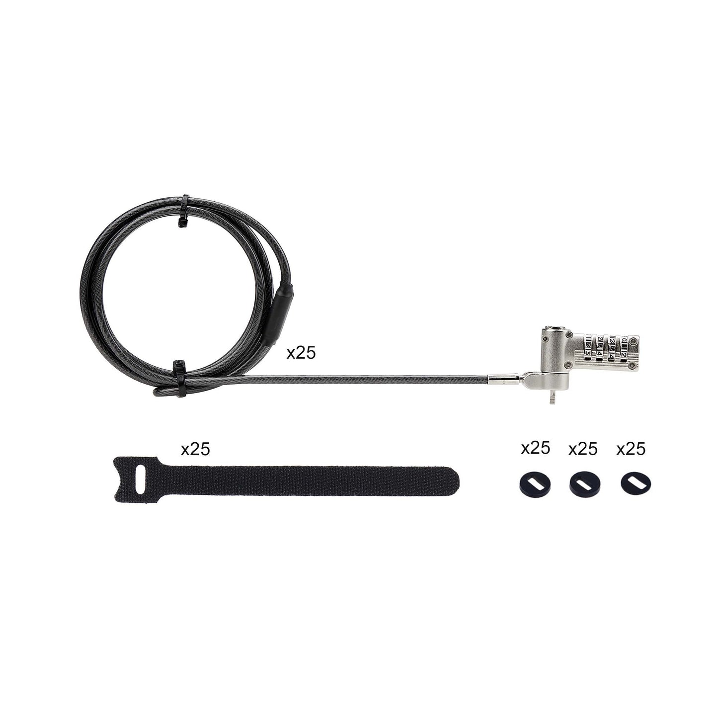 StarTech.com UNIVCS-LAPTOP-LOCK cable antirrobo Negro, Plata 2 m