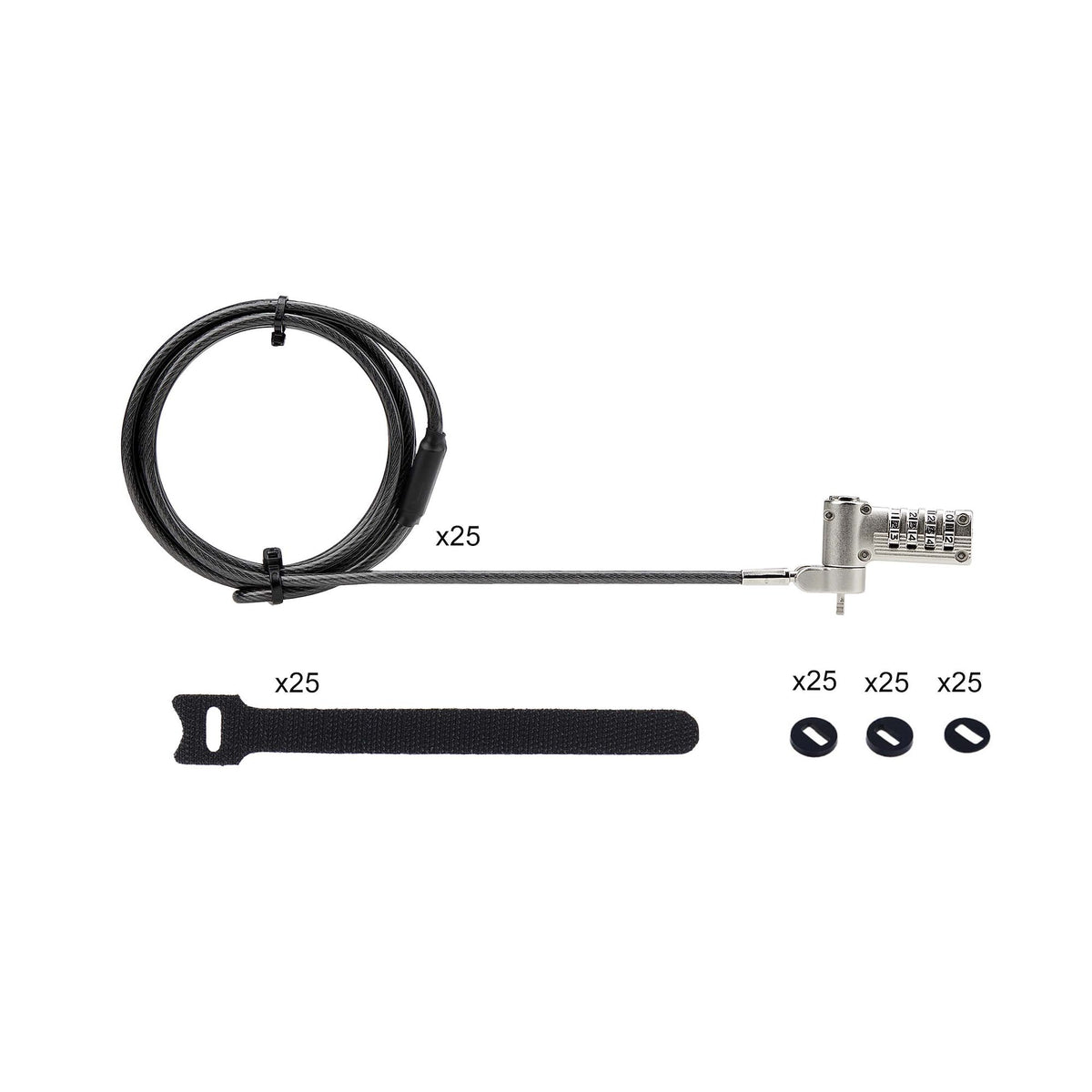 StarTech.com UNIVCS-LAPTOP-LOCK cable antirrobo Negro, Plata 2 m
