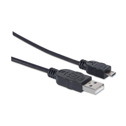 Cable Manhattan USB Micro-B Alta Velocidad PVC 1.8m Color Negro