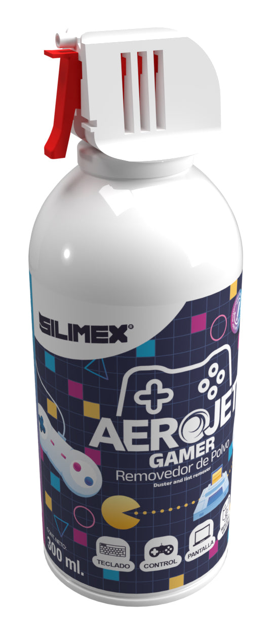 REMOVEDOR DE POLVO SILIMEX AEROJET 300ML GAMER CON VÁLCULA 360°