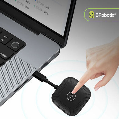 BRobotix Transmisor Inalámbrico, Entrada 1 x HDMI, Salida 1 x HDMI, hasta 10 Metros sistema de presentación inalámbrico HDMI / USB Type-C Mochila
