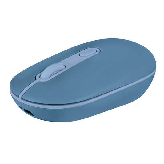 MOUSE RECARGABLE PERFECT CHOICE 2.4GHZ+BT CLIC SILENCIOSO COLORI - AZUL