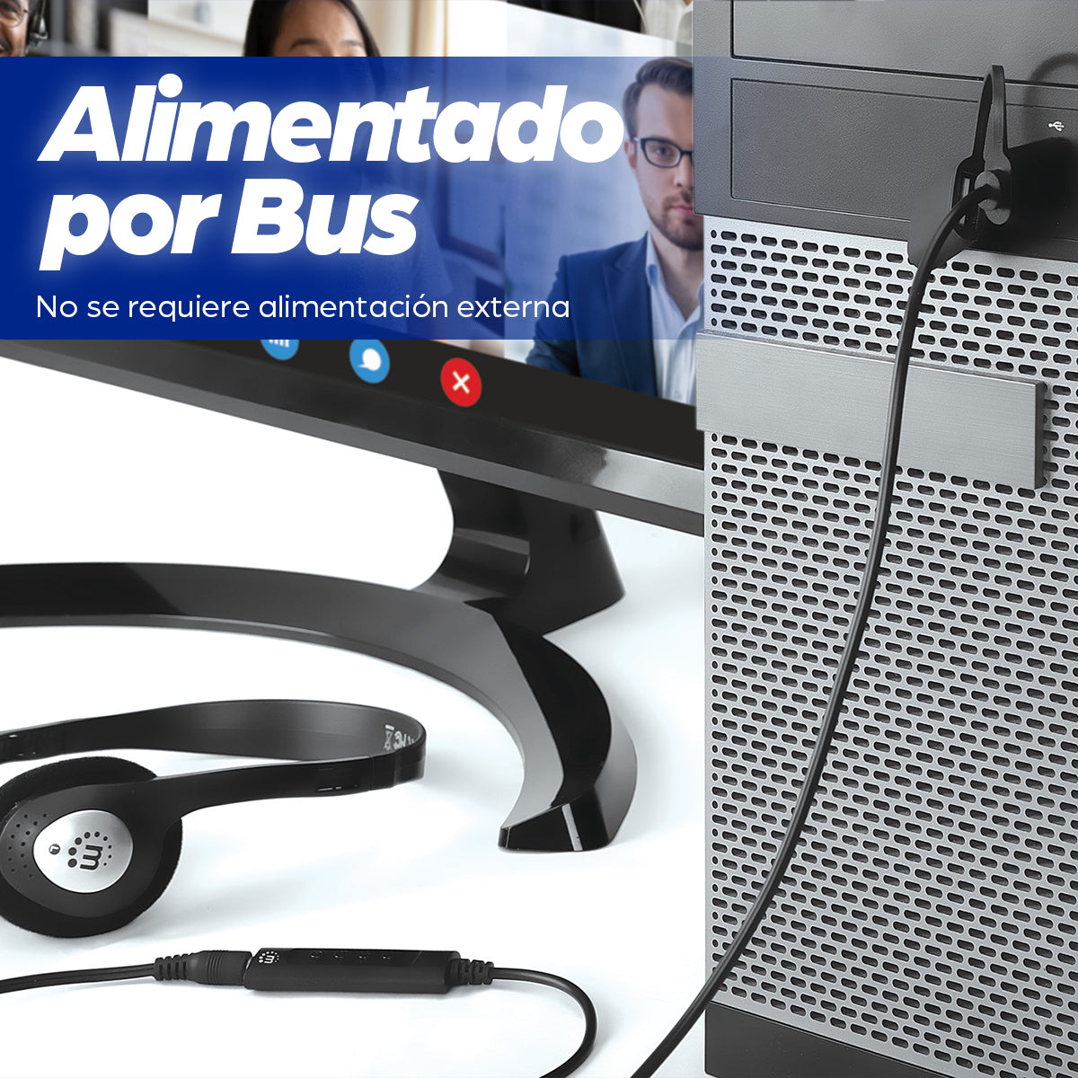 Manhattan 153560 divisor de audio Negro