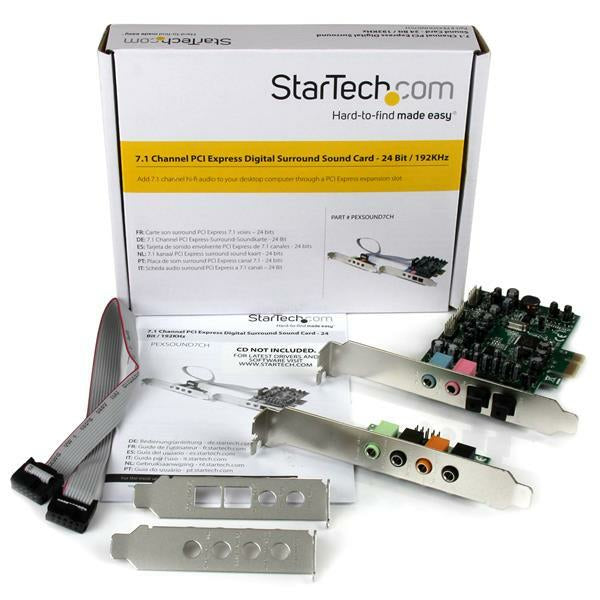 StarTech.com PEXSOUND7CH tarjeta de audio Interno PCI-E x1