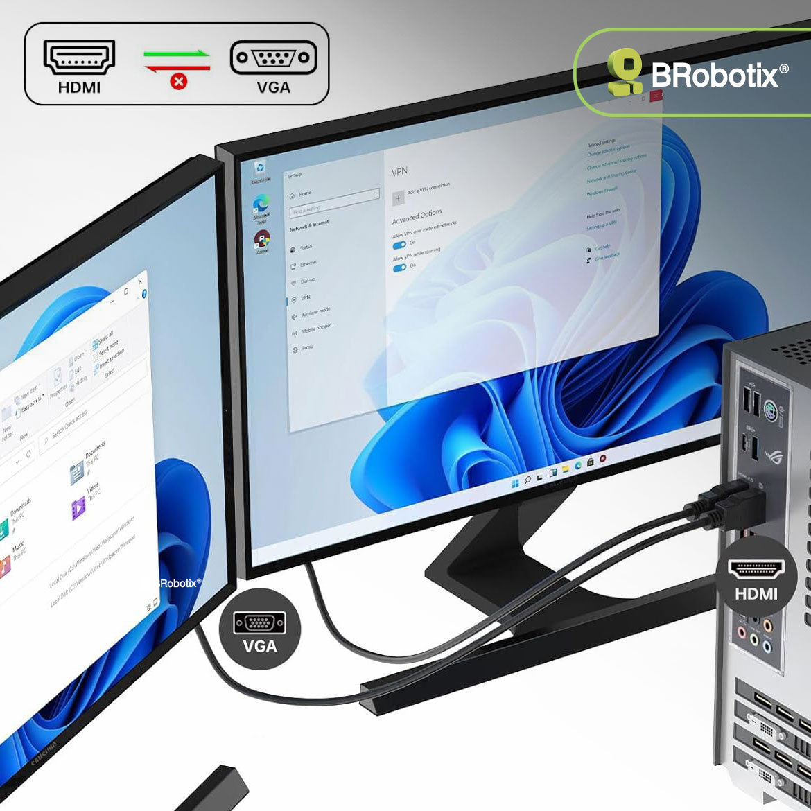 BRobotix 406344 cambiadores de género de cables