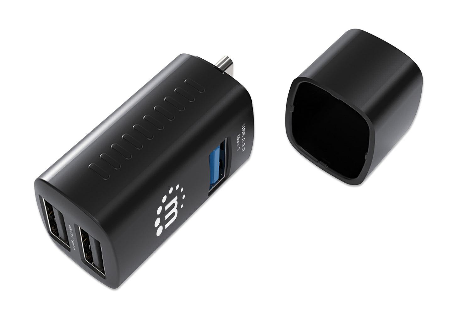Manhattan 180993 base para laptop o replicador de puertos USB 3.2 Gen 1 (3.1 Gen 1) Type-C Negro