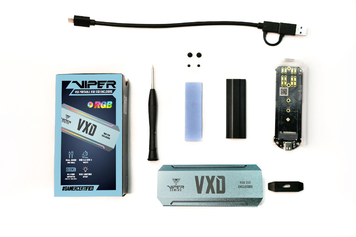 Gabinete Patriot de Disco Duro VXD M.2 PCI Express 3.0 USB-C Gris