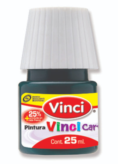 Pintura Cartel Vinci 25 ml Verde Obscuro #63A Caja c/10 piezas
