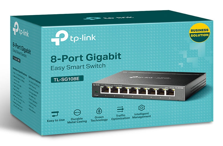 TP-Link TL-SG108E dispositivo de redes Gestionado L2 Gigabit Ethernet (10/100/1000) Negro