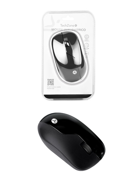 Mouse inalámbrico Negro recargable wireless TechZone