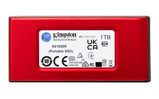 Unidad de Estado Solido SSD Kingston Externo XS1000 1TB USB Color Rojo