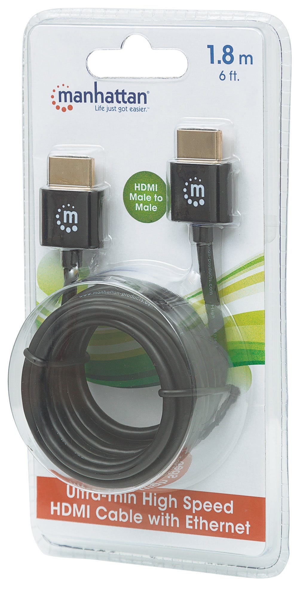 Manhattan 394369 cable HDMI 1.8 m HDMI Tipo A (Estándar) Negro