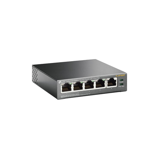 Switch TP-Link 5-Port 10/100 Mbps Desktop 4-Port PoE 4× 10/100 Mbps PoE Ports 1× 10/100 Mbps Non-PoE Port
