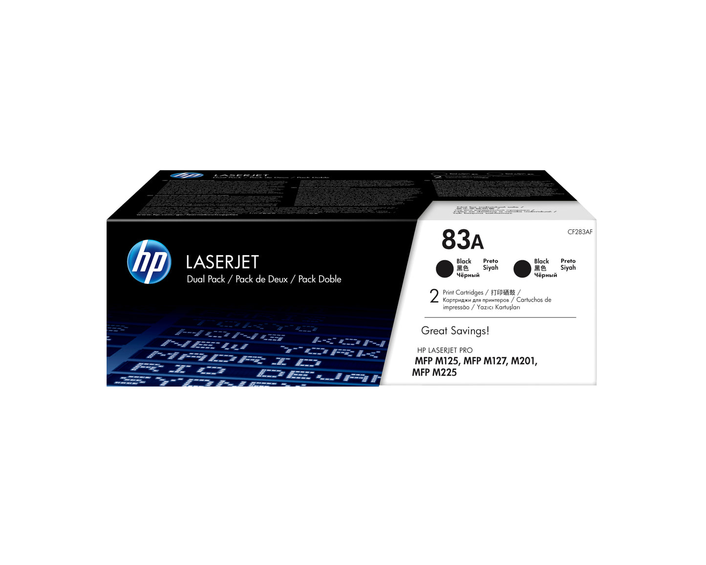 Toner HP LaserJet 83A Negro Dual Pack