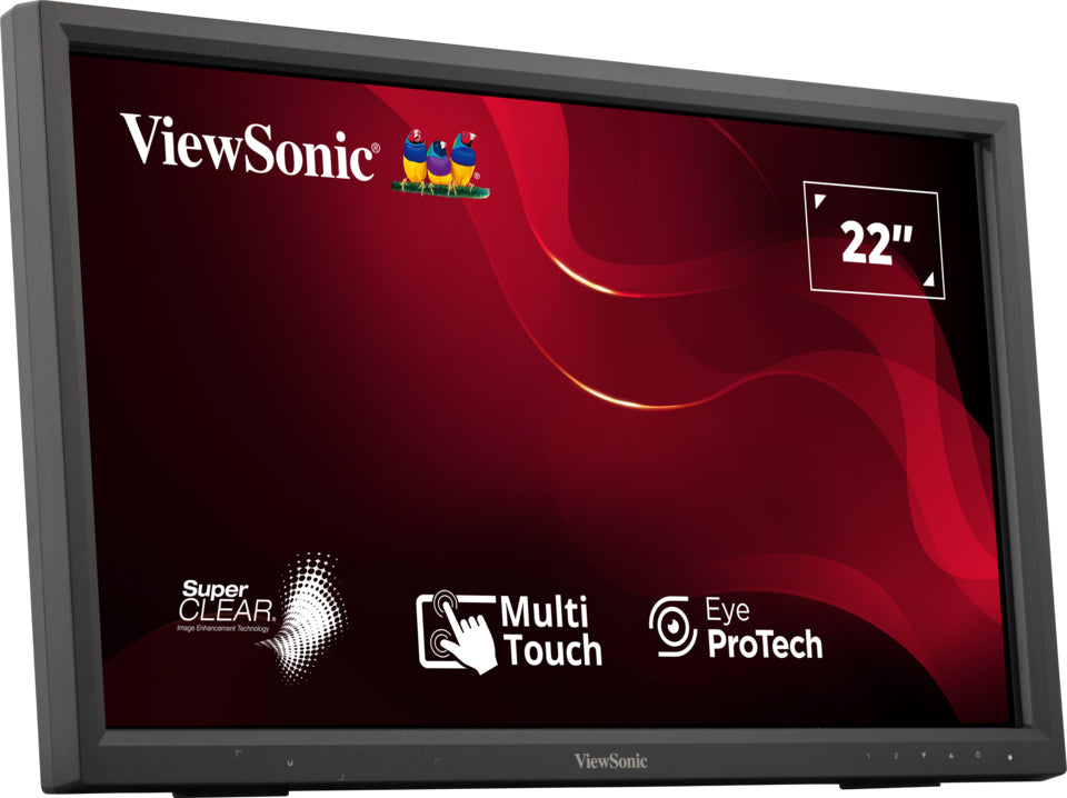 Viewsonic TD2223-2 monitor de computadora 55.9 cm (22") 1920 x 1080 Pixeles Full HD LCD Pantalla táctil Negro
