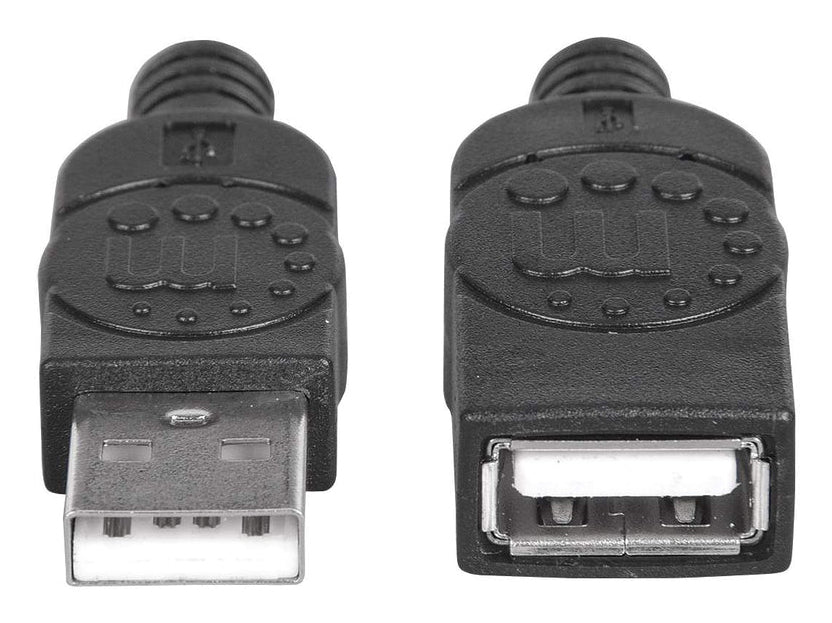 Cable Manhattan Extensión USB 2.0 Alta Velocidad 1.8m Color Negro