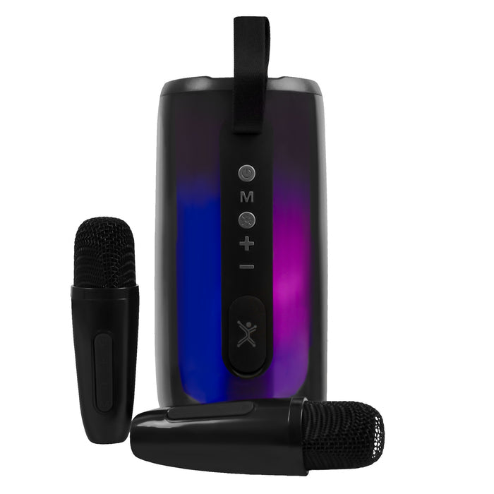 BOCINA INALAMBRICA PERFECT CHOICE RGB CON 2 MICROFONOS INALAMBRICOS - COSMO