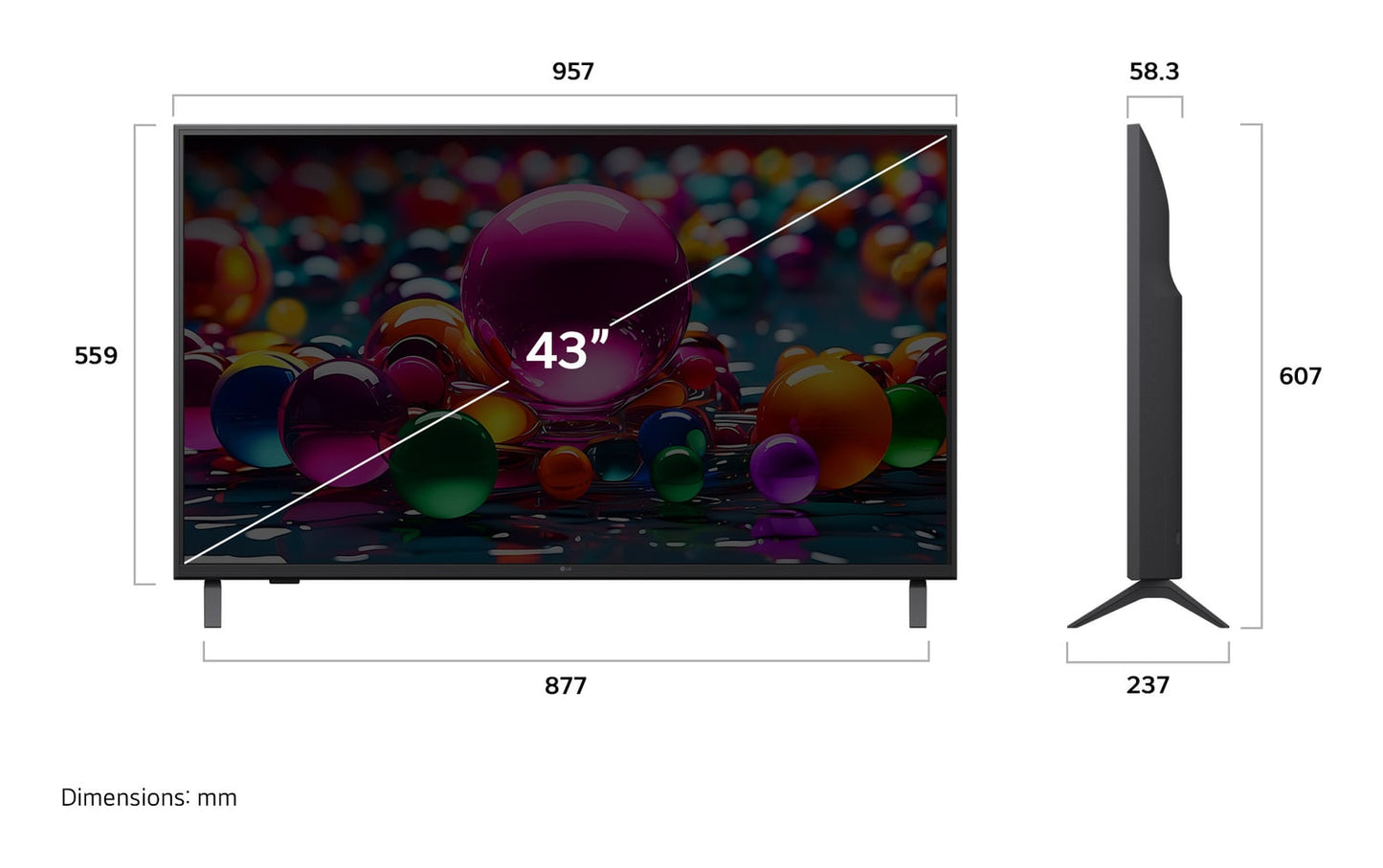 Televisor LG 43" UHD AI UA75 4K Smart TV 2025