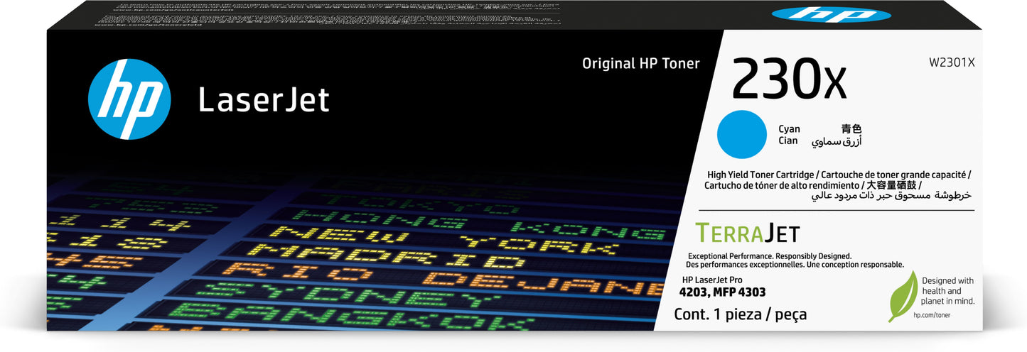 HP 230X Cyn LaserJet Toner Cartridge cartucho de tóner 1 pieza(s)