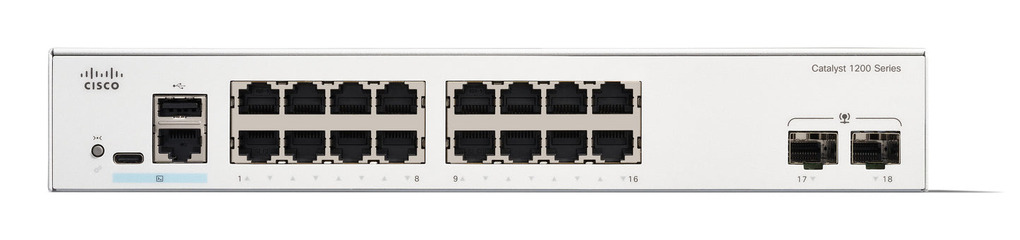 Cisco C1200-16T-2G dispositivo de redes Gestionado L2/L3 Gigabit Ethernet (10/100/1000) Blanco