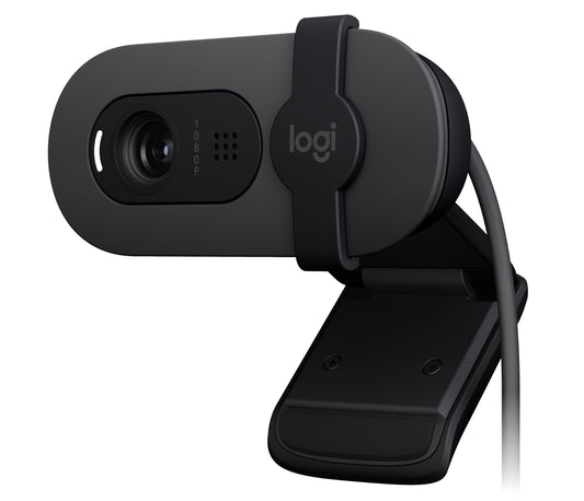 Cámara Web Logitech Brio 100 RTL Full HD 1080p Micrófono Integrado Conectividad USB Color Grafito