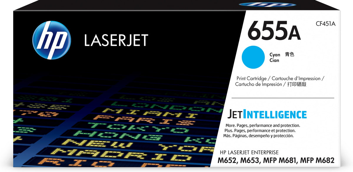 Toner HP LaserJet 655A Cian
