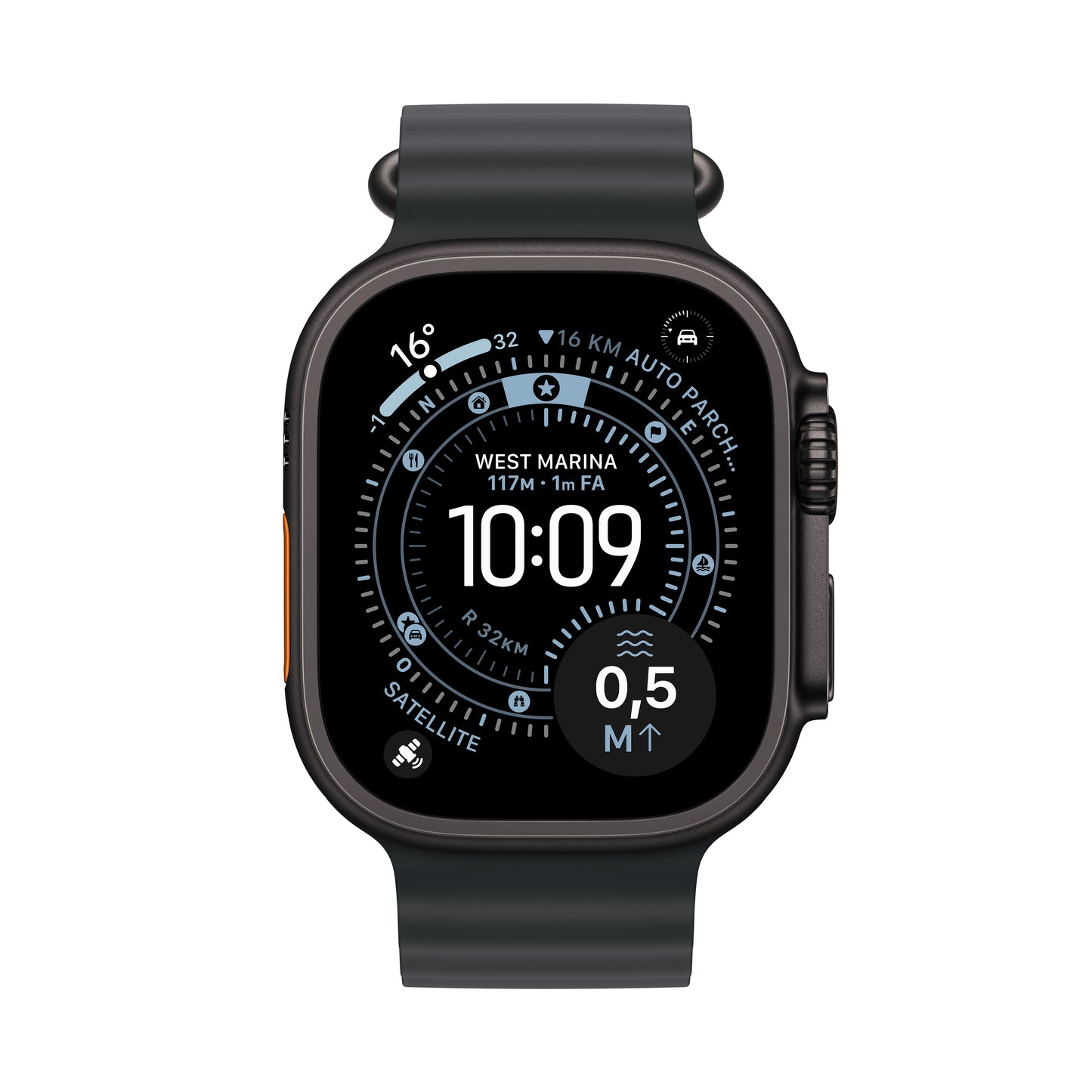 Apple Watch Ultra 3 OLED 49 mm Digital 422 x 514 Pixeles Pantalla táctil 5G Negro Wifi GPS (satélite)
