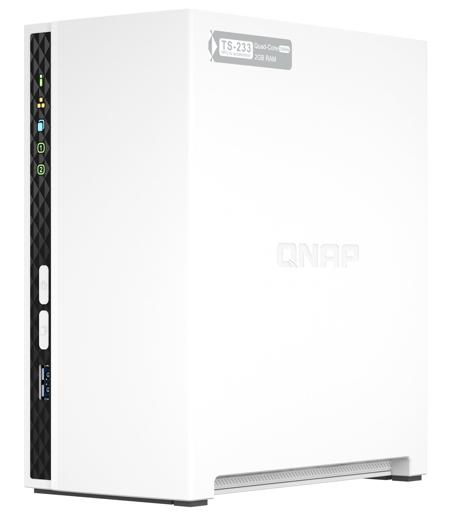 QNAP TS-233 NAS Tower ARM Cortex-A55 2 GB 0 TB QNAP QTS Blanco