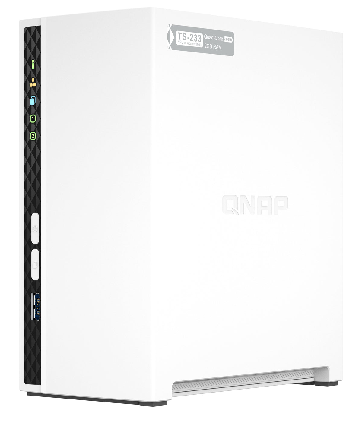 Unidad NAS QNAP CPU ARM Cortex A55 Quad Core 2.0Ghz 2GB RAM RJ45 GbE 2 Bahías 3.5" Linux Sin Discos