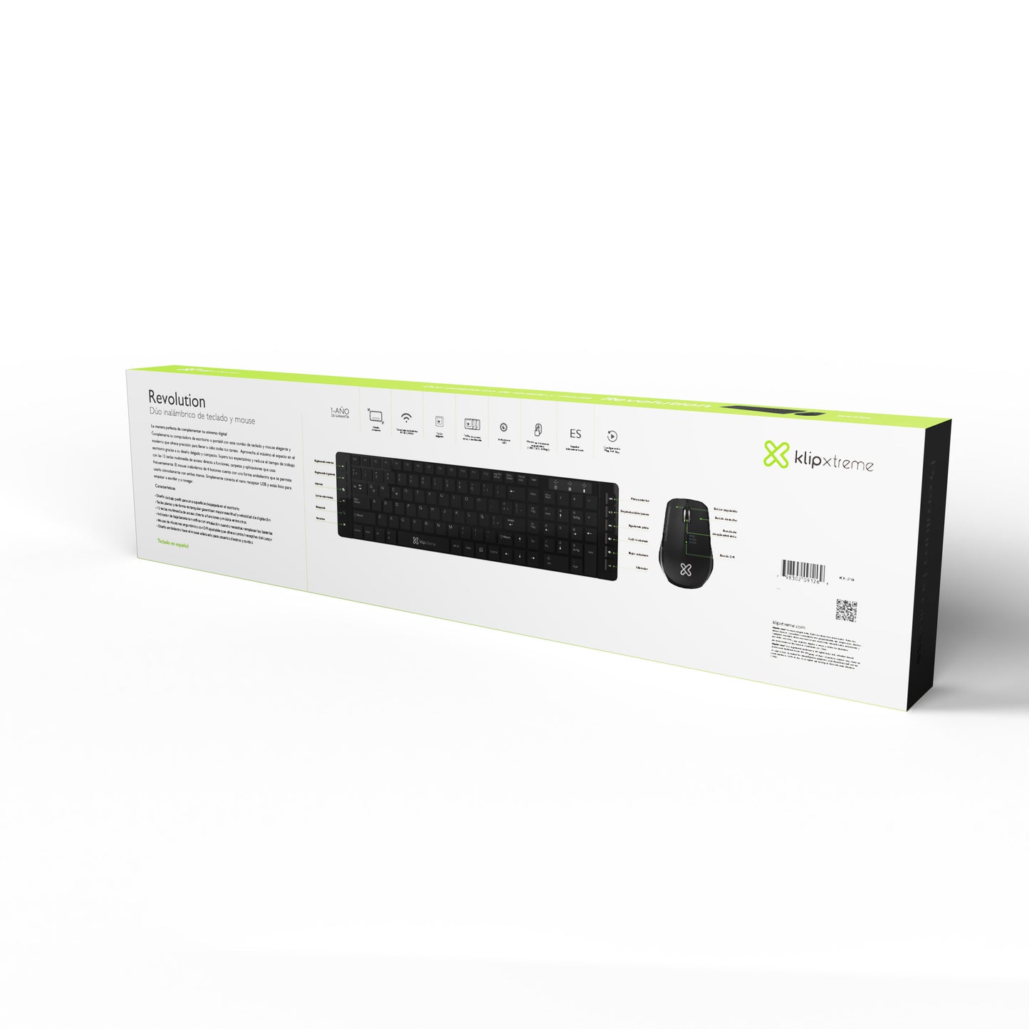 Teclado y Mouse inalambrico premium Klip Xtreme Revolution KCK-270S