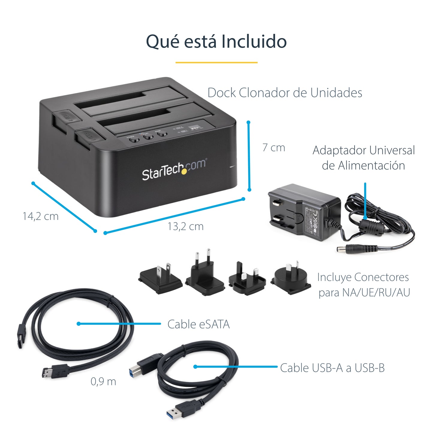 StarTech.com SDOCK2U33RE duplicador de datos o soporte Duplicador de HDD/SSD Negro 1 copias