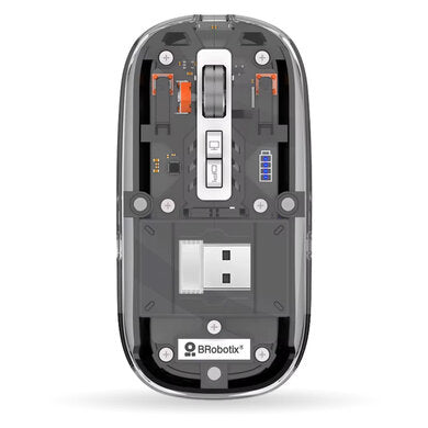 BRobotix 6000823 ratón Universal Ambidiestro USB Tipo C Óptico 1600 DPI