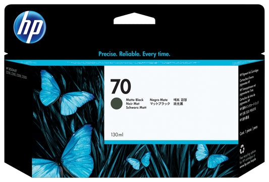 Tinta HP LF 70 Negro Mate DesignJet Z2100 Z3100 130ML