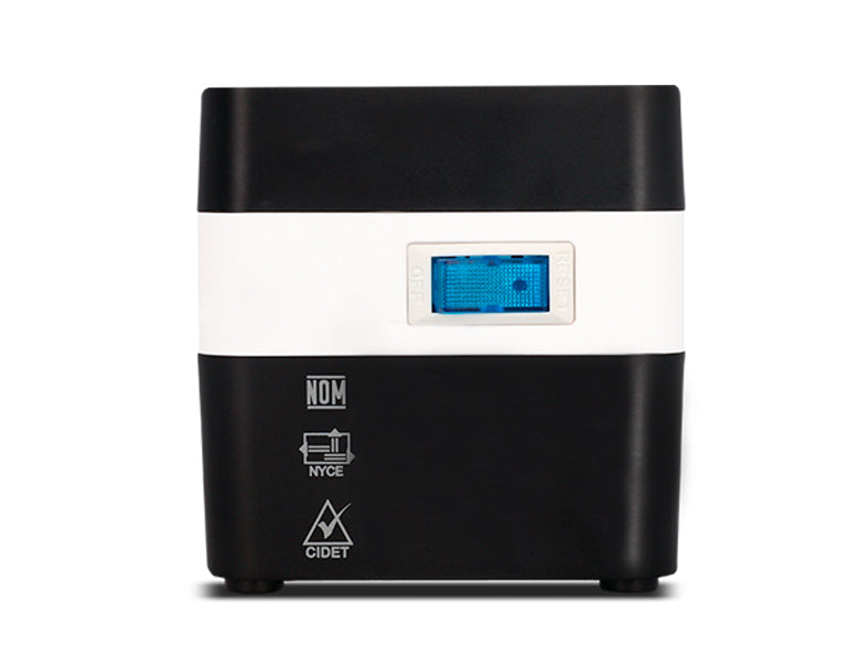 Regulador de voltaje CDP RU-AVR604 600VA/300W indicadores LED de funcionamiento 4 contactos NEMA 5-15R y 4 puertos USB