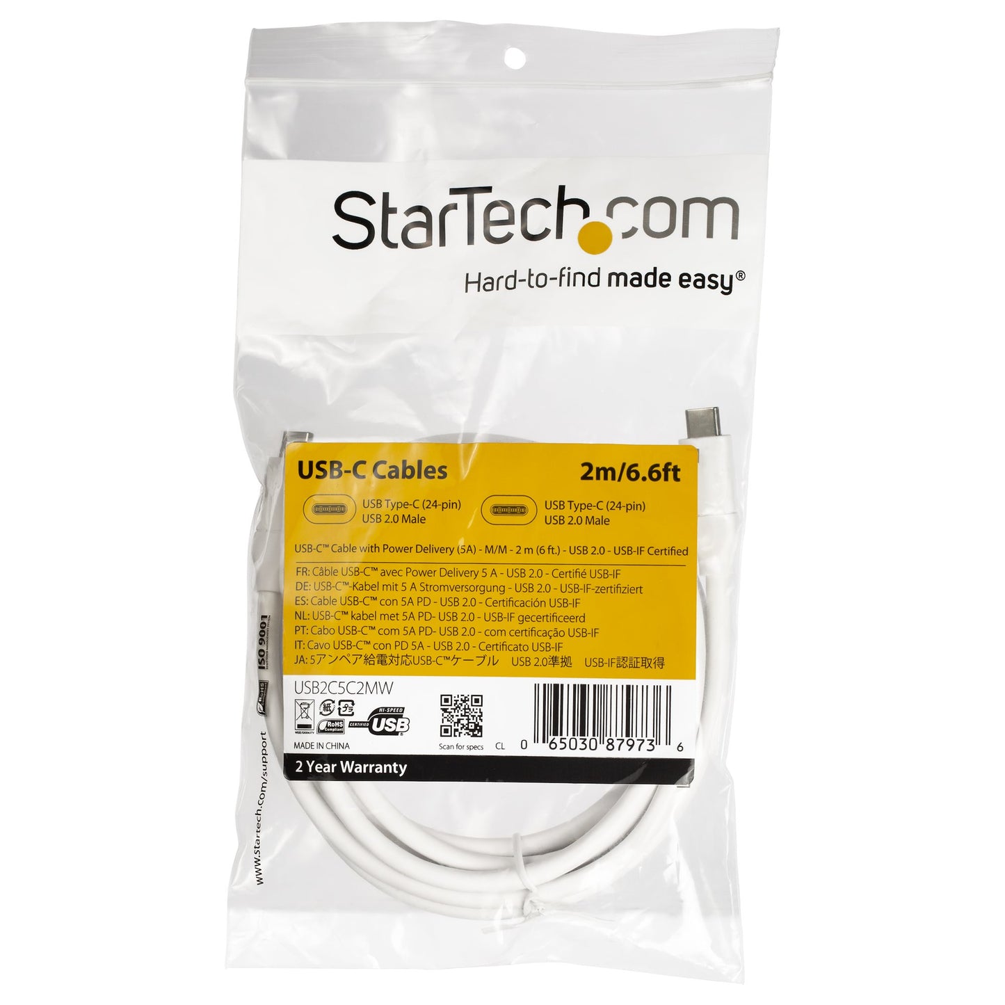 StarTech.com USB2C5C2MW cable USB USB 2.0 0.48 Gbit/s