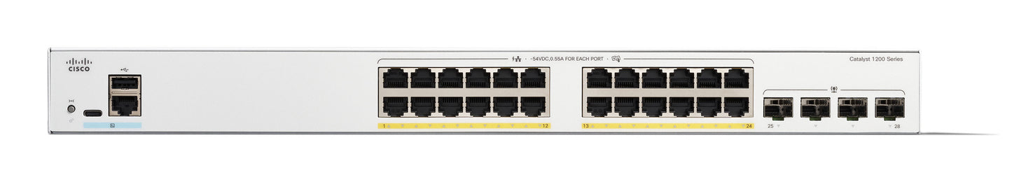Cisco C1200-24FP-4G dispositivo de redes Gestionado L2/L3 Gigabit Ethernet (10/100/1000) Blanco
